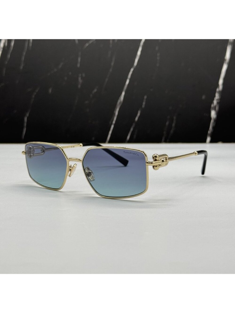 Tiffany & Co TF3111 62029S Blue Gold Women Sunglasses Authentic NEW - Picture 3 of 12